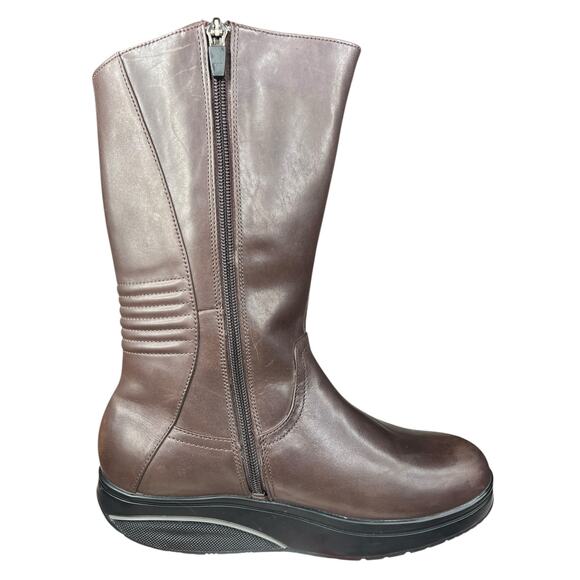 MBT Women’s Pomoja Brown Leather Vibram Riding Boot Size US 8-8.5 - Picture 4 of 13